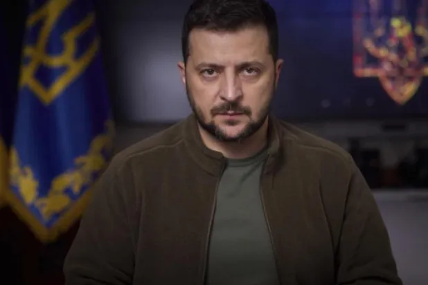 
ولودیمیر زلنسکی رئیس جمهور اوکراین (د پ آ)