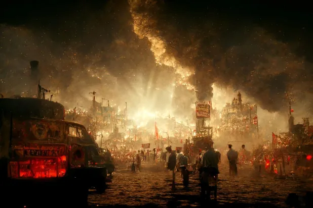 "Armageddon" kelimesi dünyanın sonuna işaret eden herhangi bir senaryoyu ifade etmek için kullanılıyor (Getty Images)