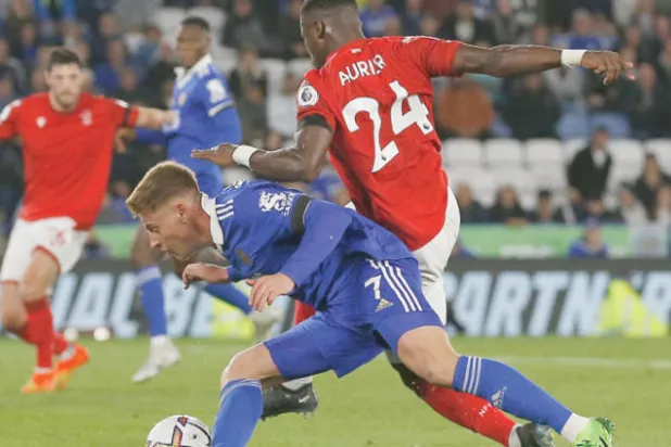 من مواجهة نوتنغهام الأخيرة أمام ليستر سيتي (رويترز)