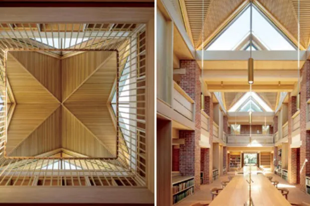 مصير المكتبة الجديدة آمن طالما أن المبنى لا يزال قائماً  -  4 مناور مُقببة تسمح بتدفق ضوء النهار إلى الفضاء