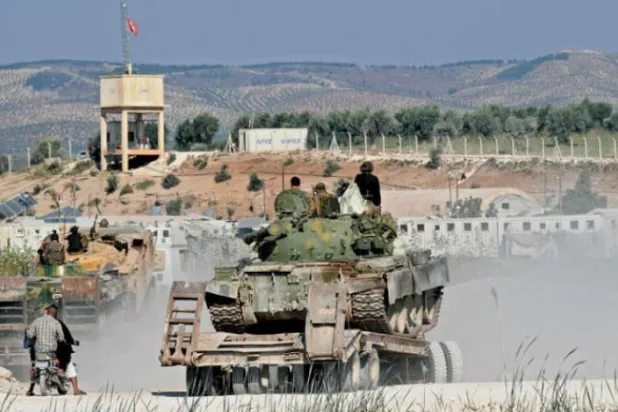 جمعرات کے روز "سیرین لبریشن اٹھارٹی" کی عفرین کے مضافات میں کمک (اے ایف پی)