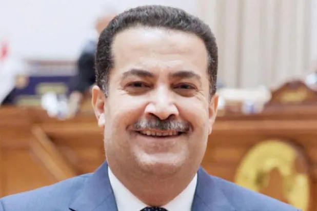 نامزد وزیر اعظم محمد شیاع السودانی کو دیکھا جا سکتا ہے (اے ایف پی)