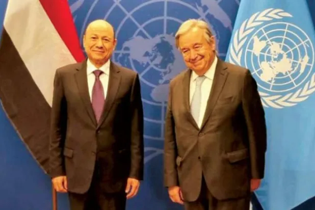 Alimi, BM Genel Sekreteri Antonio Guterres ile New York’tayken (SABA)