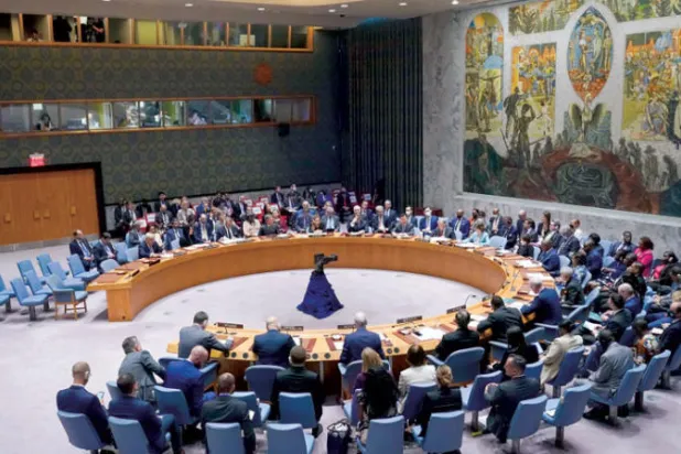 جانب من اجتماع لمجلس الأمن في 22 سبتمبر (أ.ب)