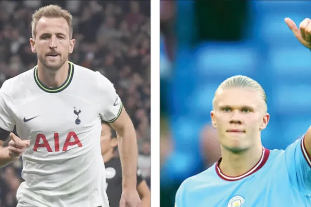 إيرلينغ هالاند (أ.ب) - هاري كين (إ.ب.أ)