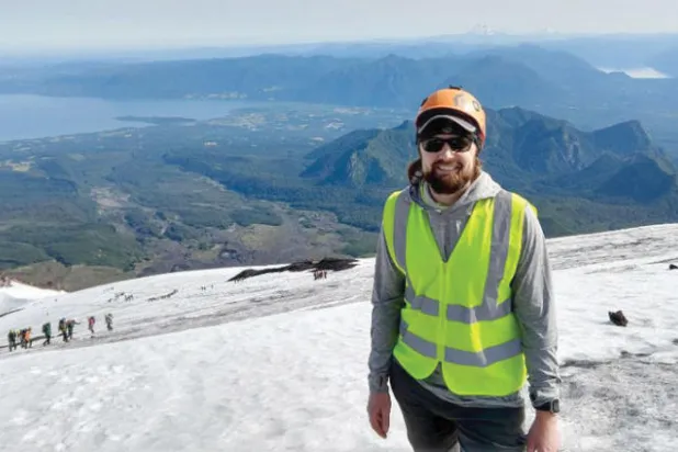 الدكتور لايتون واتسون في فيلاريكا بتشيلي (جامعة كانتربري)