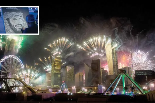 Fireworks decorate the sky of Riyadh with the launch of the largest entertainment festival in the Middle East (Photo: Yazeed Al-Samrani)