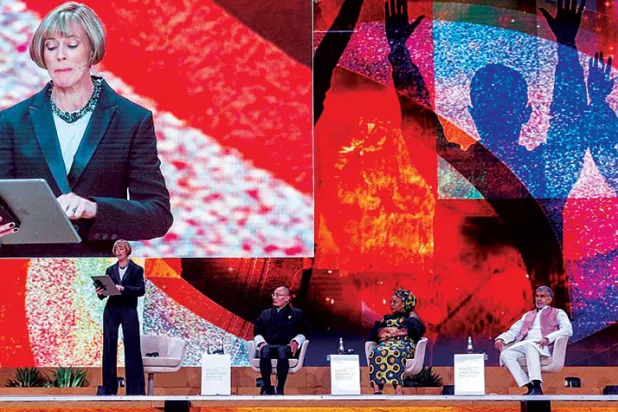 More than 6,000 participants are attending the Future Investment Initiative forum in Riyadh. (Asharq Al-Awsat)