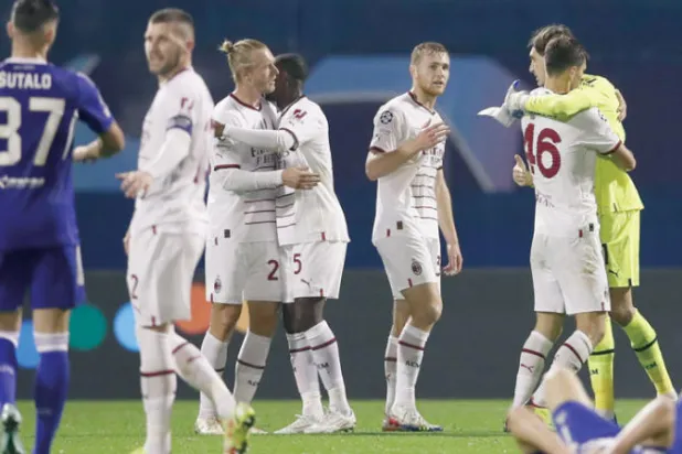 ميلان المنتشي بفوزه الكبير على مضيفه دينامو زغرب في دوري الأبطال يسعى لمواصلة صحوته المحلية (إ.ب.أ)