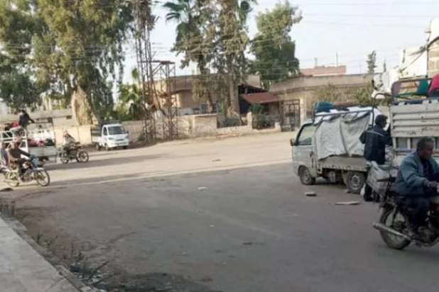 Dera'nın batı kırsalındaki Tafas şehri meydanı (Şarku’l Avsat)