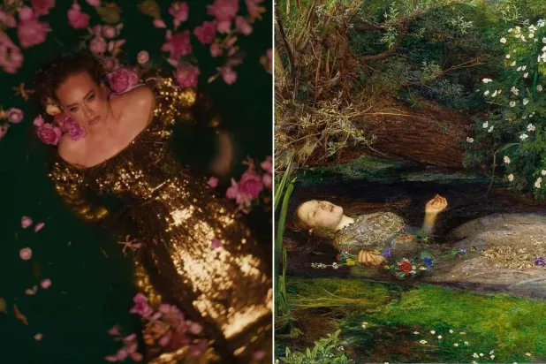 John Everett Millais, Adele'in son klibinde esinlendiği ünlü tablosu Ophelia'yı 1851'de resmetmişti (Sony / Tate Müzesi)

