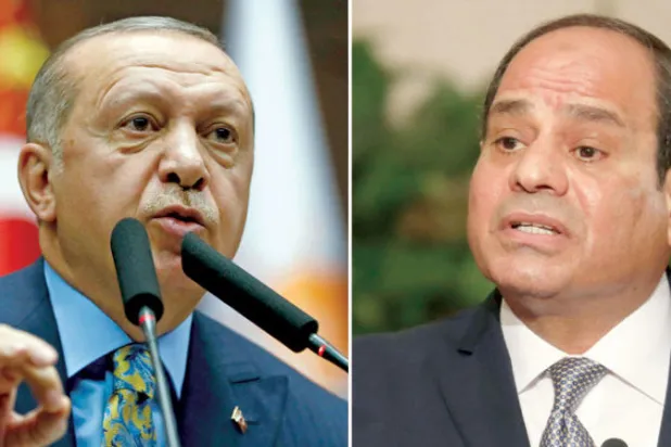 الرئيسان المصري عبد الفتاح السيسي والتركي رجب طيب إردوغان (أ.ف.ب)