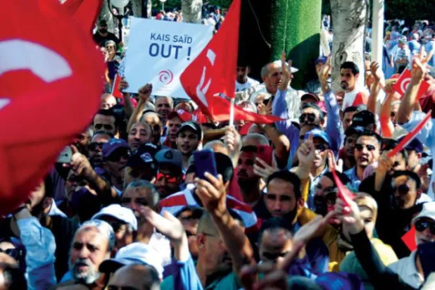 Kurtuluş Cephesi 15 Ekim’de başkentte yürüyüş düzenledi. (AP)