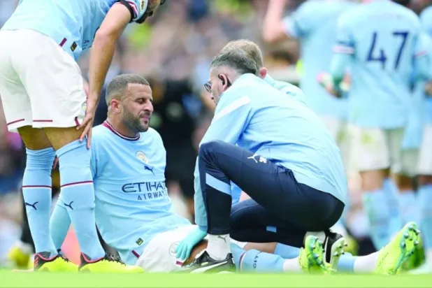 كايل ووكر يسابق الزمن من أجل اكتمال لياقته البدنية بعد إصابته قبل كأس العالم (غيتي)