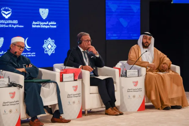 جانب من فعاليات «ملتقى البحرين للحوار» في المنامة (بنا)