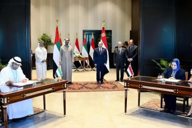 مراسم توقيع الاتفاقية في شرم الشيخ (الرئاسة المصرية)