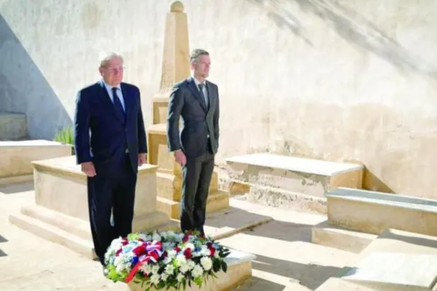 Norland during his visit to the American Cemetery in Tripoli (The US Embassy)