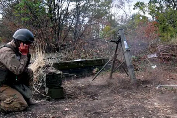 صورة نشرتها وكالة انباء نوفوستي لمجموعة من مقاتلي فاغنر في موقع القتال قرب باخموت