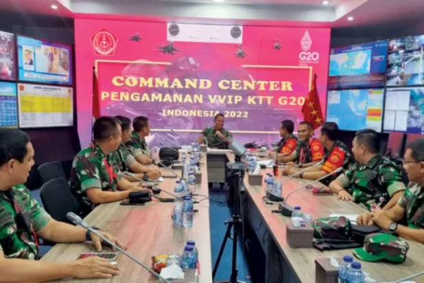 Endonezya Genelkurmay Başkanı Andika Perkasa, G20 Güvenlik Operasyonları Odası toplantılarına başkanlık etti. (Şarku’l Avsat)