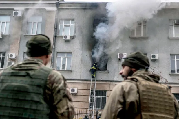 مدينة خيرسون في قلب الأحداث (أ.ف.ب)