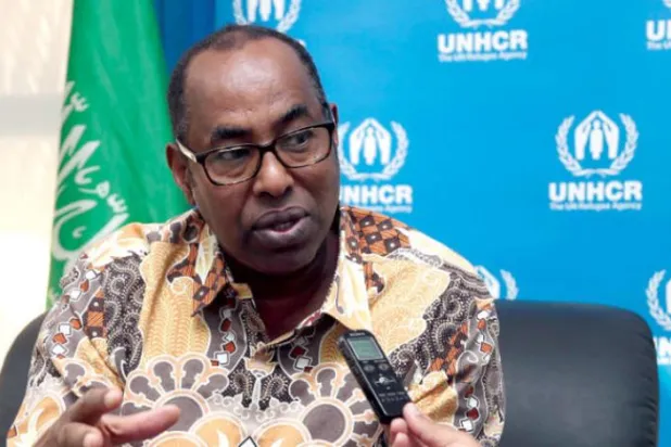 UNHCR Special Envoy for the Horn of Africa Mohammed Abdi Affey speaks with Asharq Al-Awsat in the interview (Saad al-Anzi)