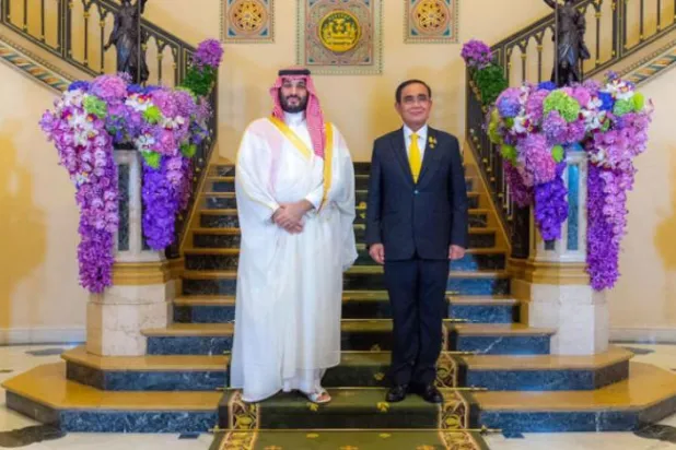 
شاهزاده محمد بن سلمان و ژنرال پرایوت چان اوچا نخست وزیر تایلند (واس)