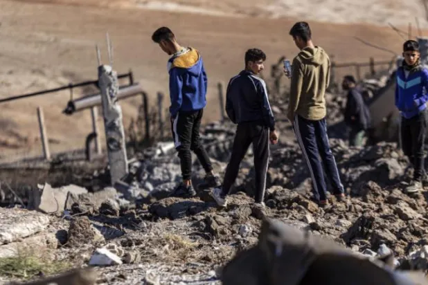 محلی در شمال سوریه که یکشنبه مورد حمله هوایی ترکیه قرار گرفت (آسوشیتد پرس)