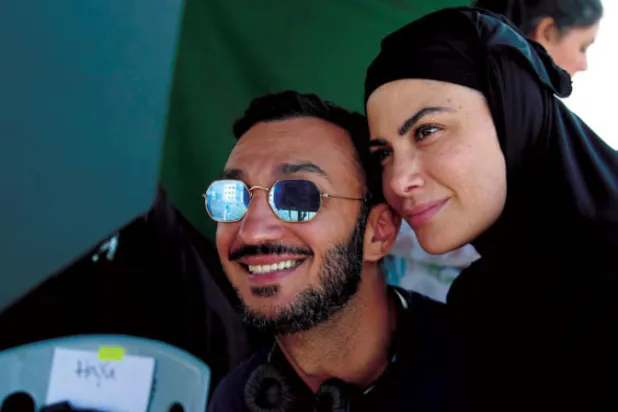 الفنانة صبا مبارك في كواليس فيلم «بنات عبد الرحمن»