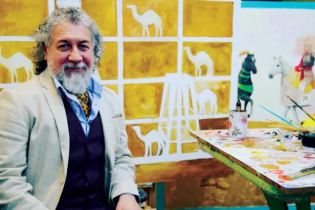 الفنان في مرسمه