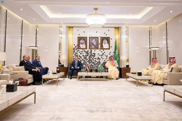 جانب من جلسة المباحثات بين وزير الداخلية السعودي ونظيره المصري في الرياض (واس)