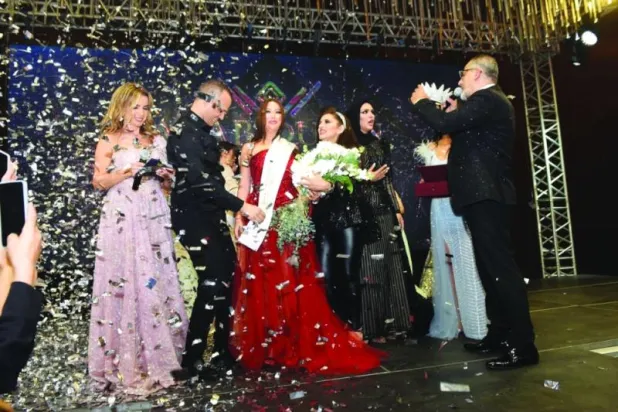 لحظة الاحتفاء بالفوز المغربي في مسابقات ملكة جمال اللياقة 2022