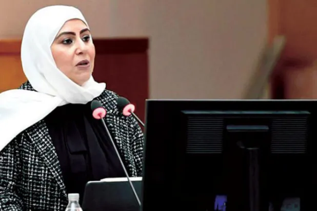 بوقماز خلال جلسة الاستجواب (الشرق الأوسط)