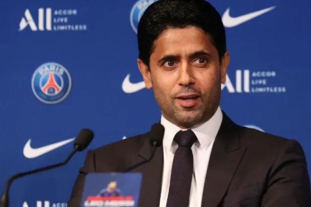 ناصر الخليفي رئيس نادي باريس سان جيرمان (رويترز)