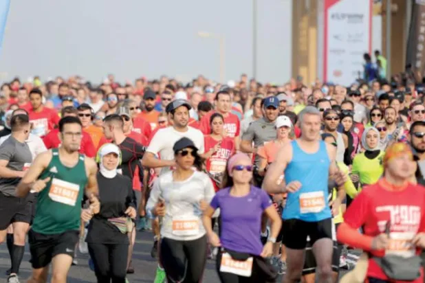  Photo of a Marathon event held in Kuwait City. (KUNA)