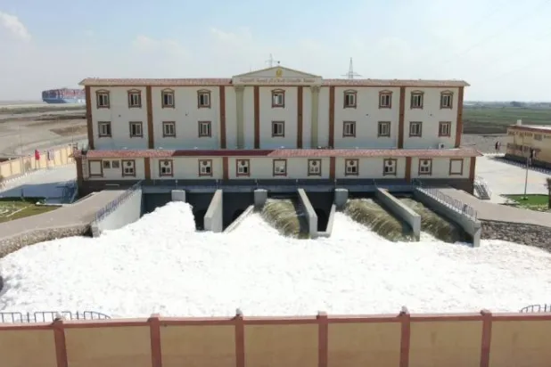 محطة «السلام» الرئيسية بمحافظة بورسعيد لإعادة استخدام المياه (وزارة الموارد المائية)