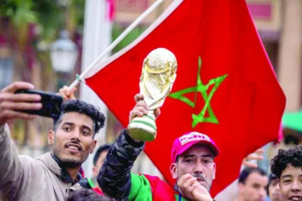 فرحة جمهور المنتخب المغربي