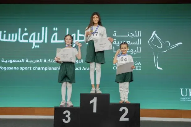 جانب من منافسات بطولة يوغا آسانا في نسختها الأولى (الشرق الأوسط)