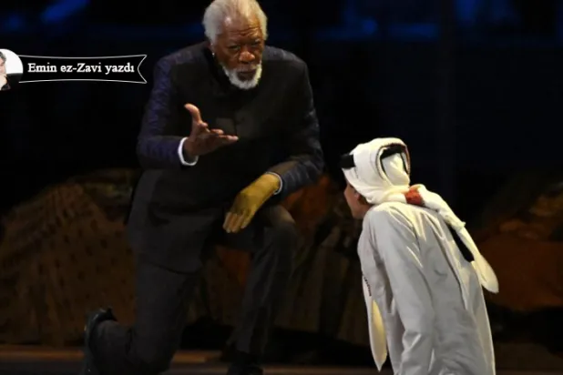 ABD’li aktör Morgan Freeman'ın 2022 Dünya Kupası'nın açılışına katılımı bol miktarda tepkiyle karşılandı (AFP)