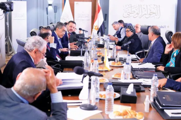 جانب من جلسة سابقة لـ«الحوار الوطني» (الصفحة الرسمية للحوار الوطني على «فيسبوك»)