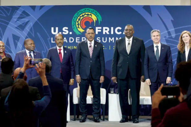جانب من أعمال القمة الأميركية الأفريقية في واشنطن الثلاثاء (أ.ف.ب)