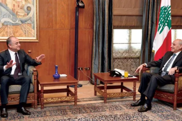 Temsilciler Meclisi Başkanı Nebih Berri, 14 Aralık’ta Meclis Başkanı Yardımcısı Elias Bousaab’ın ile görüştü. (Lübnan Parlamentosu)