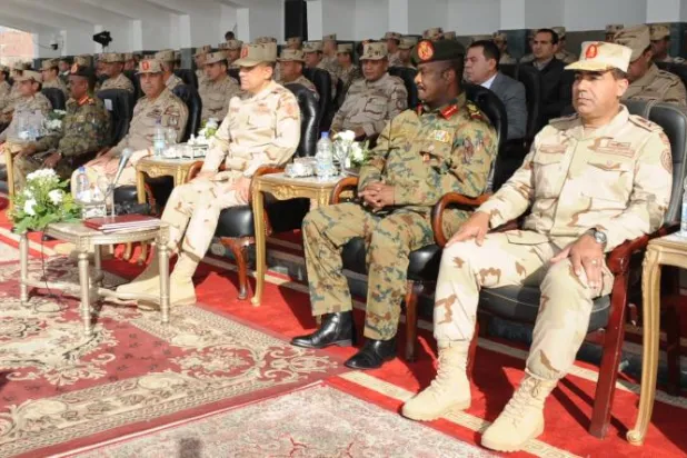قادة عسكريون من مصر والسودان يتابعون فعاليات التدريب المشترك (المتحدث العسكري المصري)