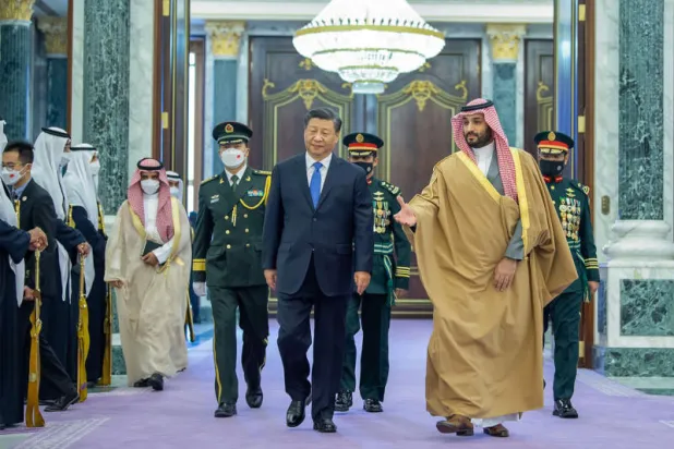 ولي العهد السعودي الأمير محمد بن سلمان يستقبل الرئيس الصيني شي جينبينغ في قصر اليمامة بالرياض 