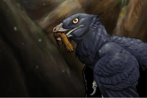 تصوّر فني لـ«ميكرورابتور» الذي عاش في غابات الصين قبل أكثر من 100 مليون سنة («بي إيه ميديا»)
