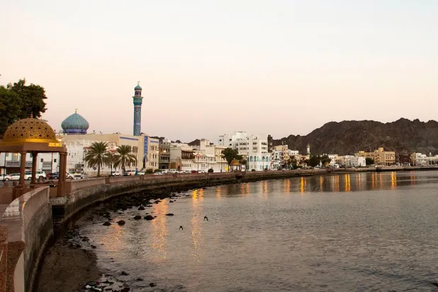 A partial view of the seaside corniche in the Omani capital Muscat. (AFP)