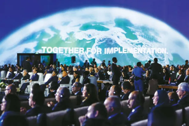 جانب من أعمال قمة المناخ في شرم الشيخ الشهر الماضي (رويترز)