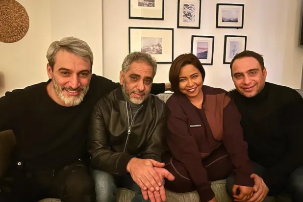 صورة لشيرين وفضل وحبيب وماضي (حساب أحمد ماضي على فيسبوك)