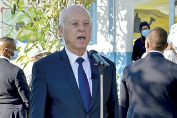 Cumhurbaşkanı Kays Said. (AFP)