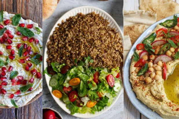 مجموعة من الأطباق المتوسطية (الشرق الأوسط)