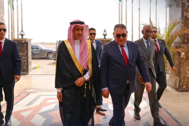 The Saudi Foreign Ministry delegation in Tripoli. (Government of National Unity) 